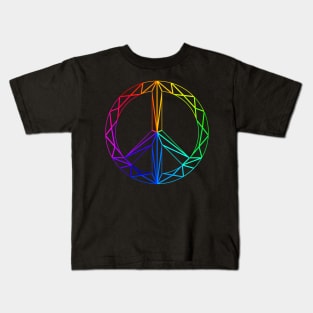 Geometric Peace Sign Kids T-Shirt
